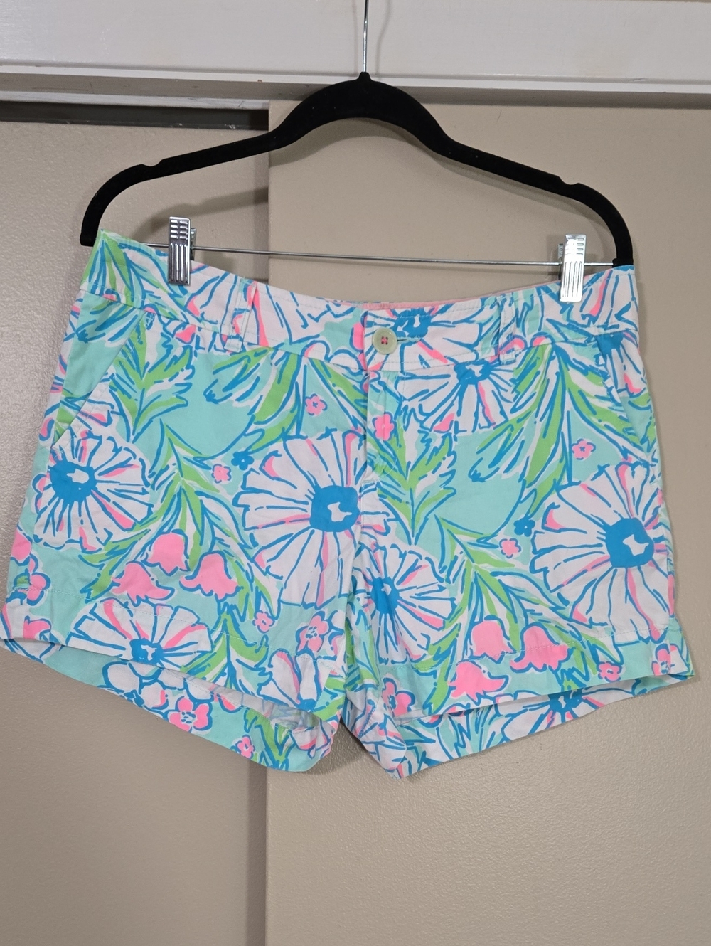 Lilly Pulitzer The Callahan Floral Cotton Shorts Size 10
